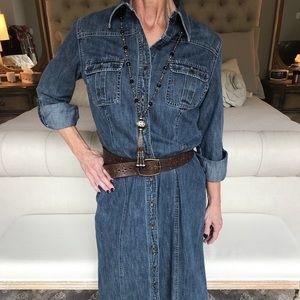 Eddie Bauer Denim dress with Belt